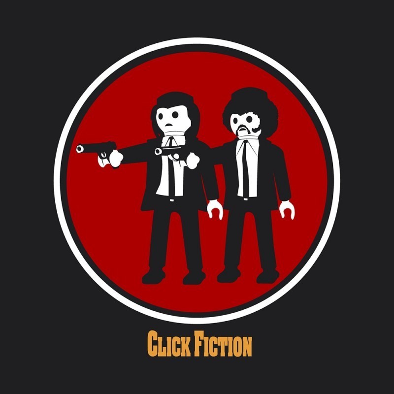 CAMISETA CLICK FICTION TALLA M - GAMBA TARONJA