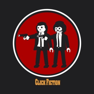 CAMISETA CLICK FICTION TALLA M - GAMBA TARONJA