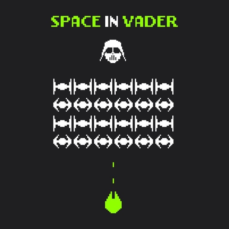 CAMISETA SPACE IN VADER TALLA M - GAMBA TARONJA
