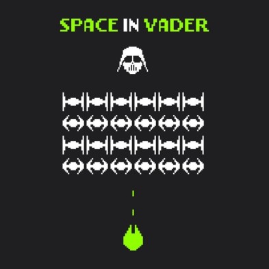 CAMISETA SPACE IN VADER TALLA M - GAMBA TARONJA