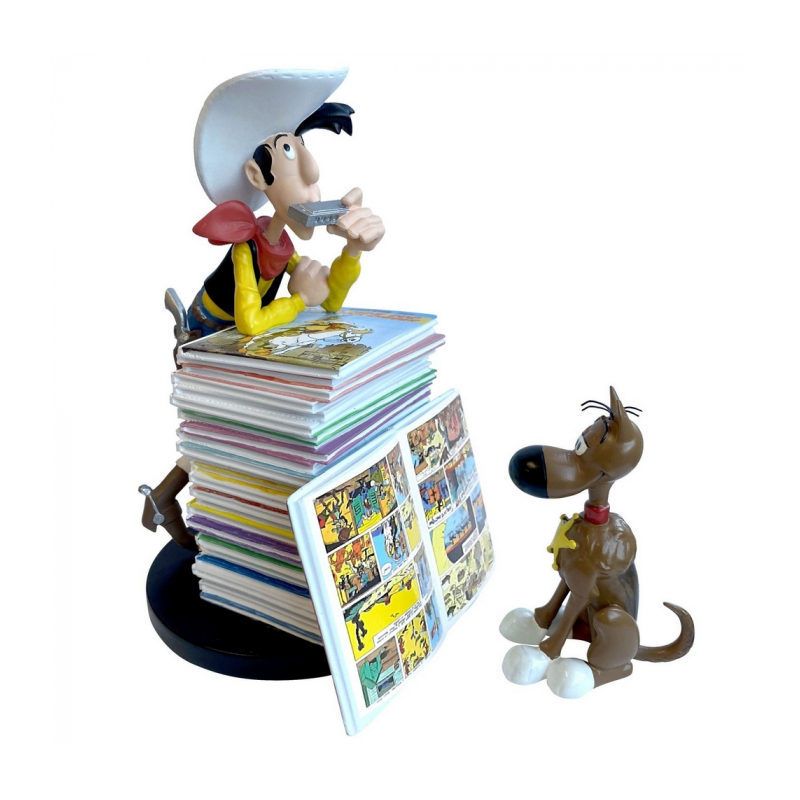 LUCKY LUKE & RANTAMPLAN PILA DE COMICS ESTATUA 25 CM ASTERIX COLLECTOYS