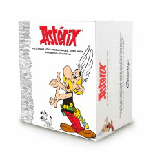 ASTERIX MIRANDO PILA DE COMICS ESTATUA ASTERIX COLLECTOYS