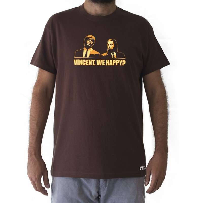 Camiseta VINCENT. WE HAPPY? S Gamba Taronja
