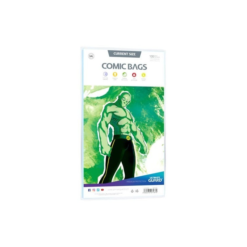 Ultimate Guard Comic bags- Bolsas cierre reutilizable Current Size (100)