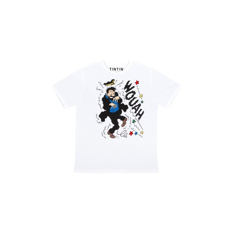 CAMISETA HADDOCK "WOUAH" BLANCA - Talla : TALLA M