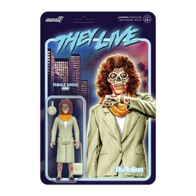 Están vivos Figura ReAction Wave 02 Female Ghoul (Glow) 10 cm
