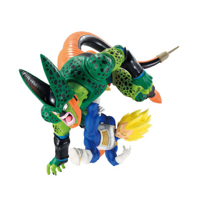FIGURA VEGETA VS CELL. DRAGON HISTORY II - ICHIBANSHO DRAGON BALL 17 cm.