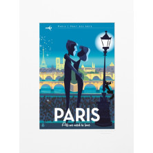 30x40 cm MONSIEUR Z PARIS LOVE