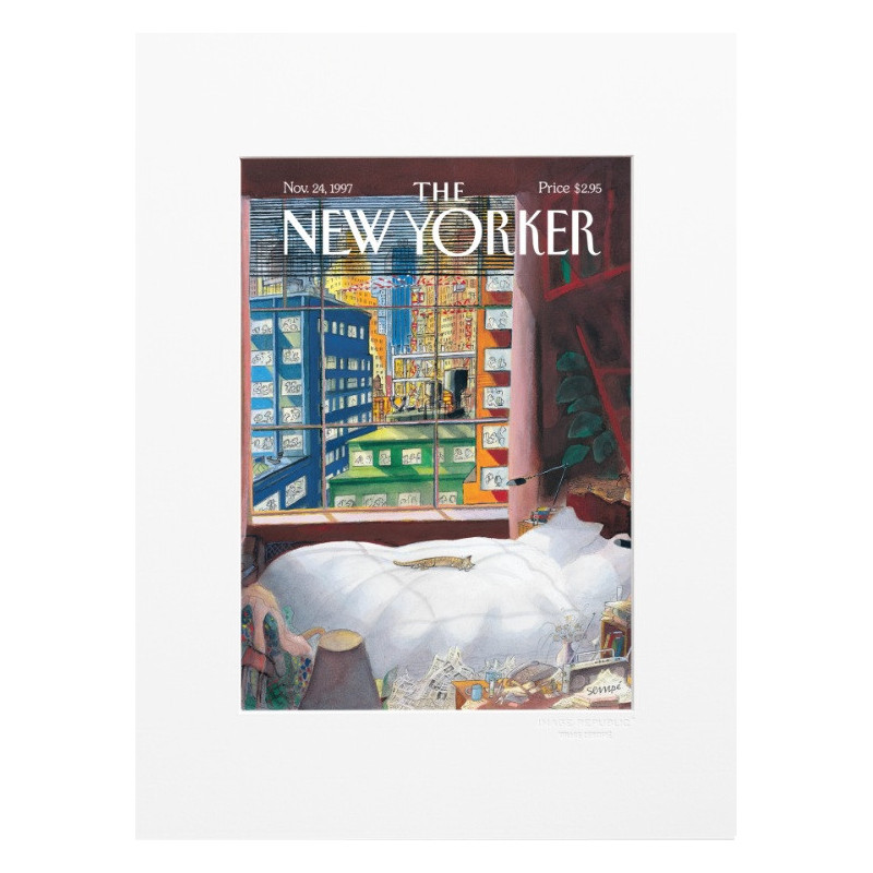 30x40 cm THE NEWYORKER 226 SEMPE CAT SLEEPING BY THEWINDOW 45742