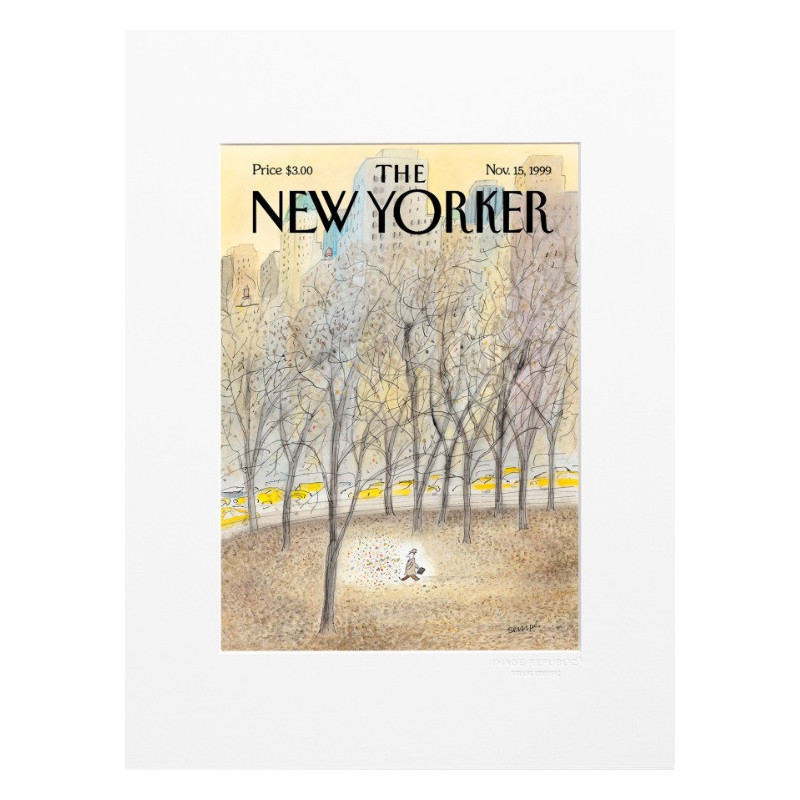 30x40 cm THE NEWYORKER 252 1999 SEMPE LEAVES IN THEPARK 51009