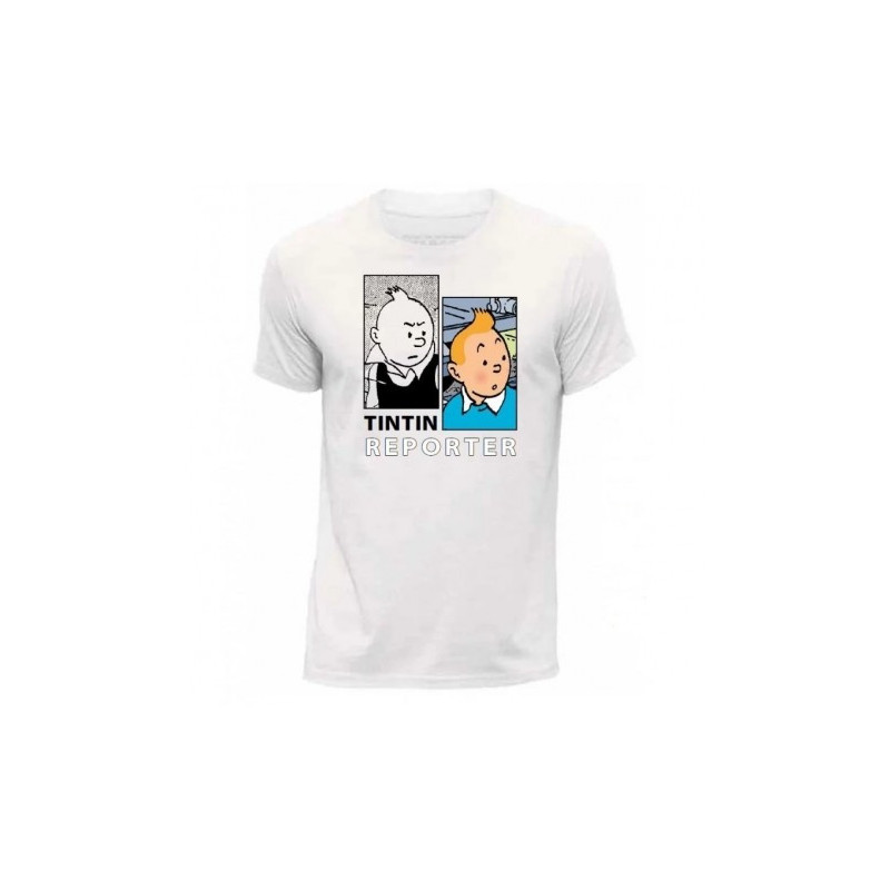 CAMISETA TINTÍN VERSIÓN DUO - TINTÍN REPORTERO (BLANCA) (L)