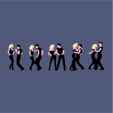 CAMISETA GAMBA TARONJA GREASE TALLA M