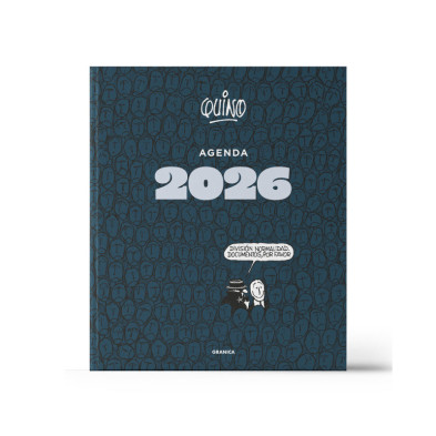 Quino 2026 agenda encuadernada negra
