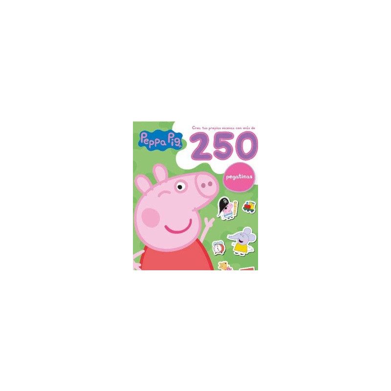 Pepa Pig 250 pegatinas (Fondo verde)