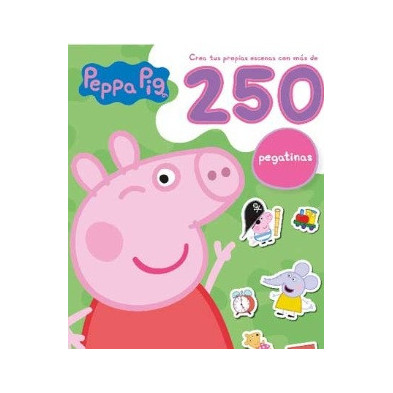 Pepa Pig 250 pegatinas (Fondo verde)