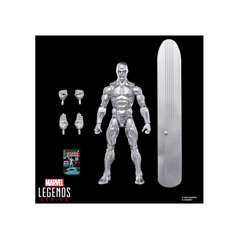 FIGURA ESTELA PLATEADA SILVER SURFER MARVEL LEGENDS 15 cm