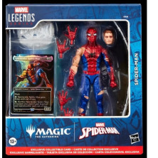 Figura Battle Damaged Spider-Man Marvel Legends Magic The Gathering Spider-Man Articulada 15 cm.