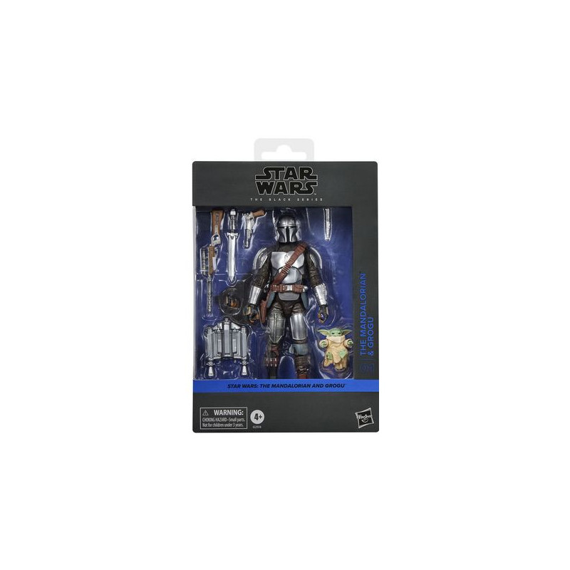 THE MANDALORIAN & GROGU FIGURA 15 cm & 2,5 cm. STAR WARS. BLACK SERIES