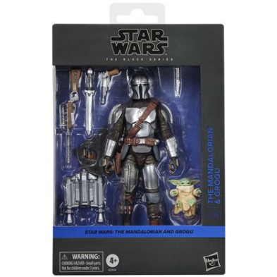 THE MANDALORIAN & GROGU FIGURA 15 cm & 2,5 cm. STAR WARS. BLACK SERIES