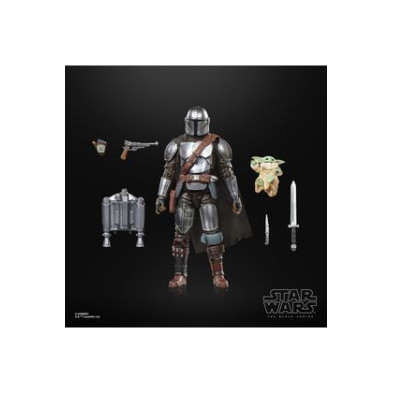 THE MANDALORIAN & GROGU FIGURA 15 cm & 2,5 cm. STAR WARS. BLACK SERIES