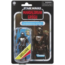 THE MANDALORIAN & GROGU FIGURAS DELUXE 9,5 cm & 2 cm STAR WARS: THE MANDALORIAN & GROGU THE VINTAGE COLLECTION