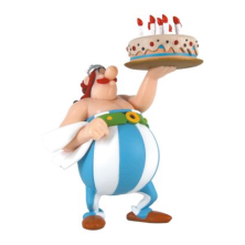 OBELIX CON TARTA DE CUMPLEAÑOS FIGURA 10 cm ASTERIX