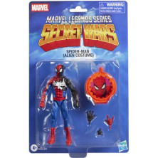 SPIDER-MAN ALIEN COSTUME FIGURA 15 cm SECRET WARS MARVEL LEGENDS SERIES