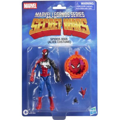 SPIDER-MAN ALIEN COSTUME FIGURA 15 cm SECRET WARS MARVEL LEGENDS SERIES