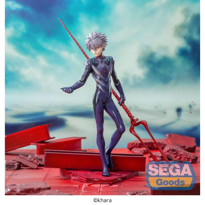 KAWORU NAGISA X SPEAR OF LONGINUS FIGURA 21 cm EVANGELION 3.0 + 1.0 THRICE UPON A TIME LUMINASTA