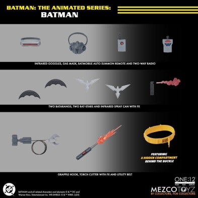 Figura Batman The Animated Series Escala 1/12 Mezco